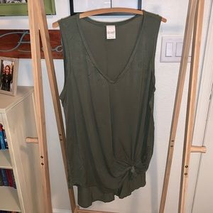 Women’s olive green tunic tank top